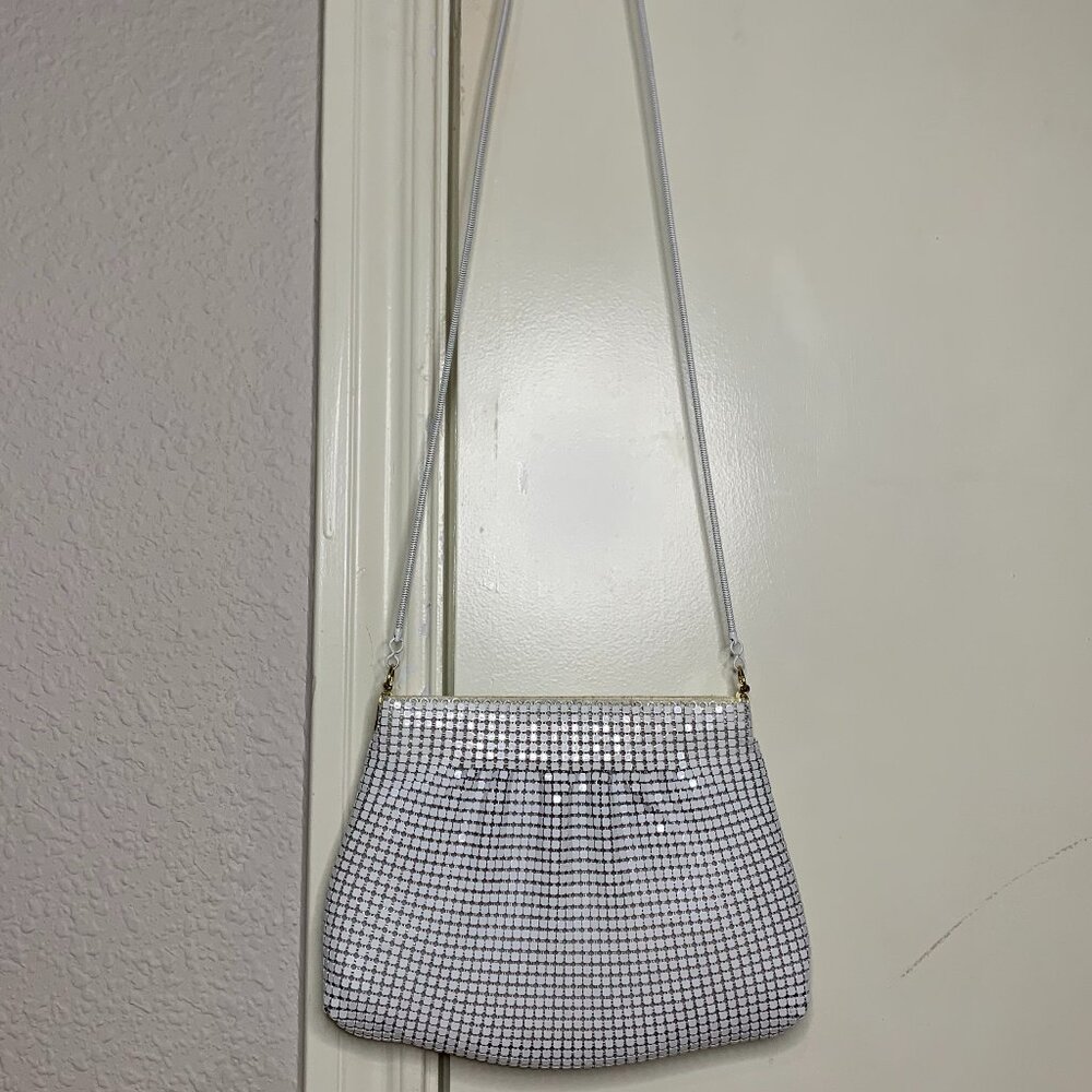 Vintage White Metal Mesh Shoulder Bag